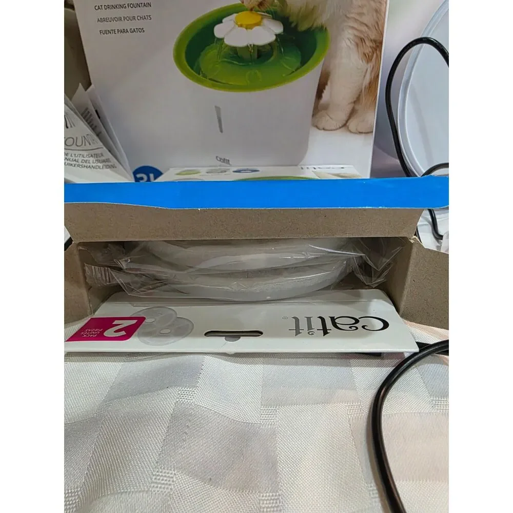 Catit Flower Fountain Original Cat Water Fountain 3L Model 43742 + Filters Box